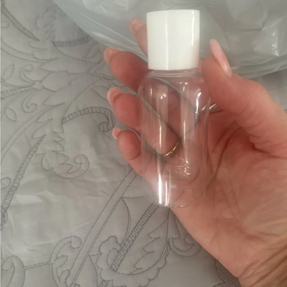 Clear Plastic Bottles with White Caps - Home Party Supplies